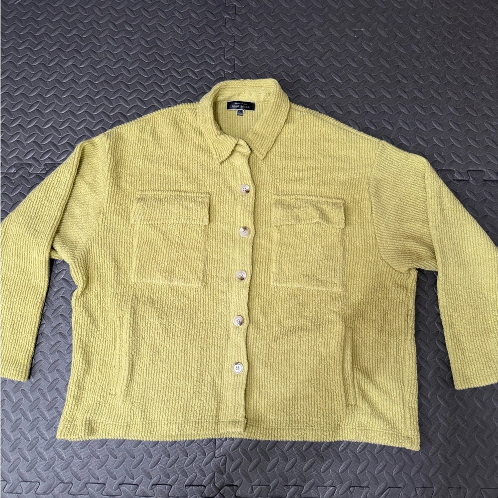 Blue Blush Yellow Button Down Shirt
